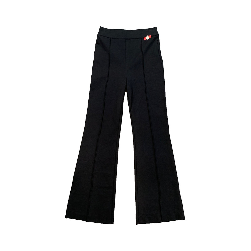 Spanx Pants Womens MT Tall Black Perfect High Rise Flare Elastic Pull On Ponte